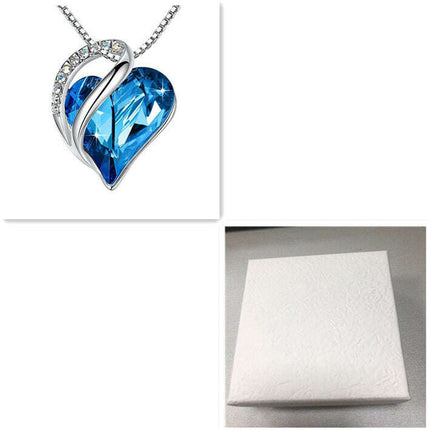 Geometric Heart Pendant Necklace in 925 Silver for Women - Très Elite