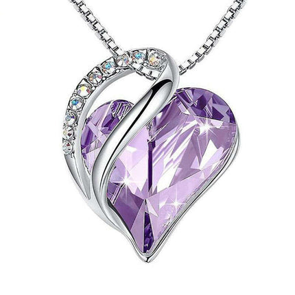 Geometric Heart Pendant Necklace in 925 Silver for Women - Très Elite