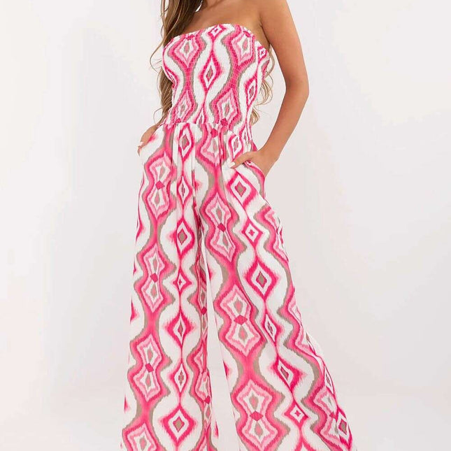 Geometric Pattern Jumpsuit Model 213243 for Women Casual