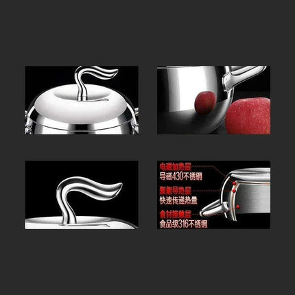 German SSGP316 Stainless Steel Double Ear Soup Pot - Exceptional Quality & Fast Shipping - Très Elite