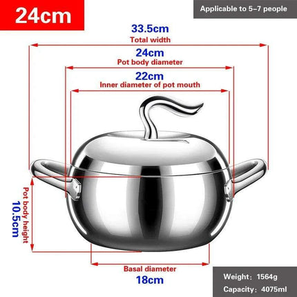 German SSGP316 Stainless Steel Double Ear Soup Pot - Exceptional Quality & Fast Shipping - Très Elite