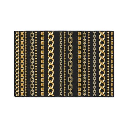 Gilded Links Custom Luxury Floor Rug - Redefine Your Interior Style..