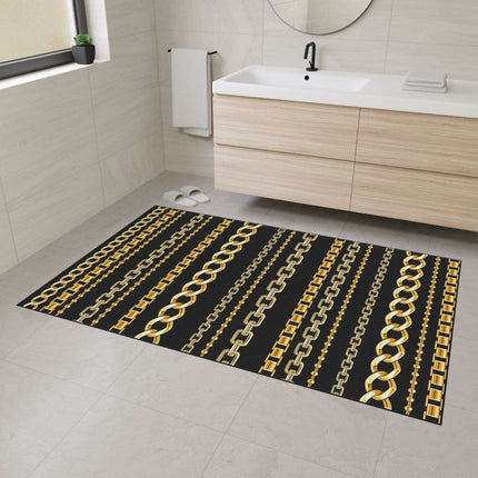 Gilded Links Custom Luxury Floor Rug - Redefine Your Interior Style..
