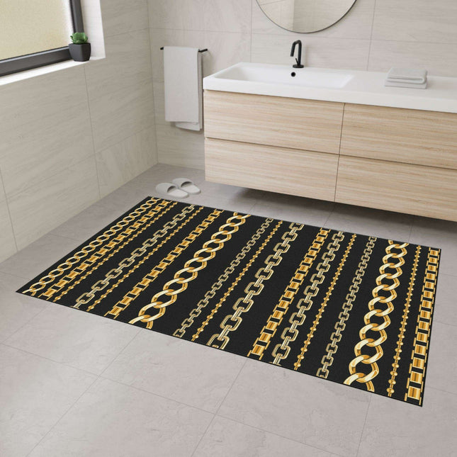Gilded Links Custom Luxury Floor Rug - Redefine Your Interior Style