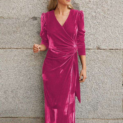 Gilded Velvet French Elegance Evening Gown