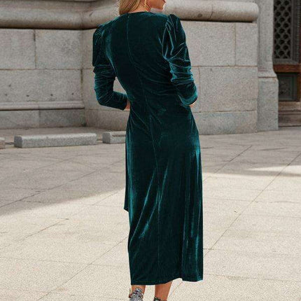 Gilded Velvet French Elegance Evening Gown