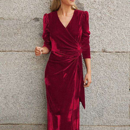Gilded Velvet French Elegance Evening Gown