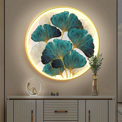 Ginkgo Leaf Serenity: Modern LED Wall Lamp for Stylish Home Illumination..
