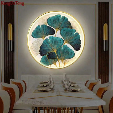 Ginkgo Leaf Serenity: Modern LED Wall Lamp for Stylish Home Illumination..