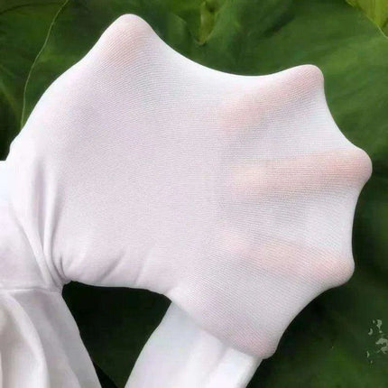 Girls' Professional White Ballet Tights - Velvet Pantyhose for Kids - Très Elite