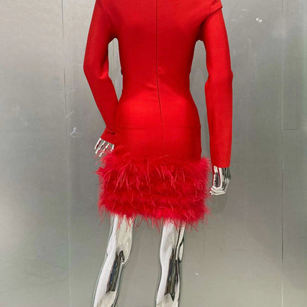 Glamorous Beaded Bodycon Mini Dress for Festive Occasions