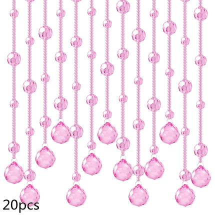 Glamorous Crystal Bead Room Divider - Luxurious Home Decor Hanging Screen - Très Elite