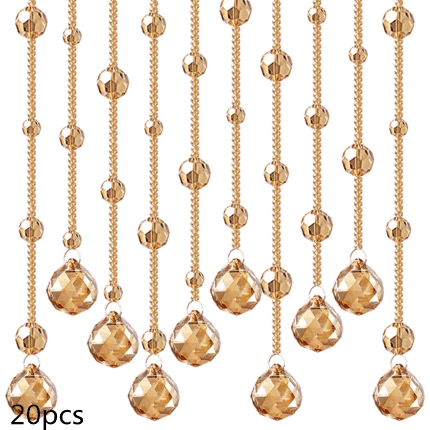 Glamorous Crystal Bead Room Divider - Luxurious Home Decor Hanging Screen - Très Elite