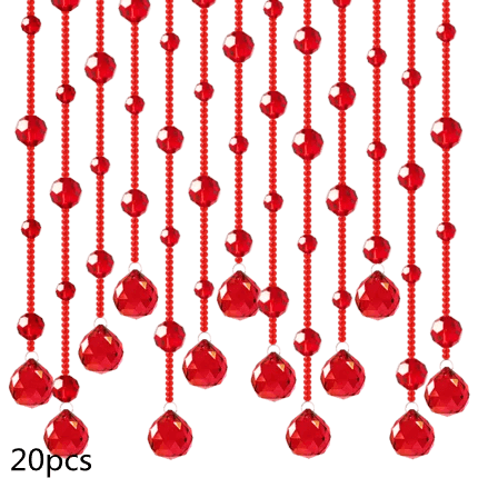 Glamorous Crystal Bead Room Divider - Luxurious Home Decor Hanging Screen - Très Elite
