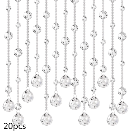 Glamorous Crystal Bead Room Divider - Luxurious Home Decor Hanging Screen - Très Elite