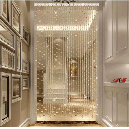 Glamorous Crystal Bead Room Divider - Luxurious Home Decor Hanging Screen - Très Elite