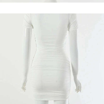 Glamorous Empire Waist Sleeveless Ruched Mini Dress