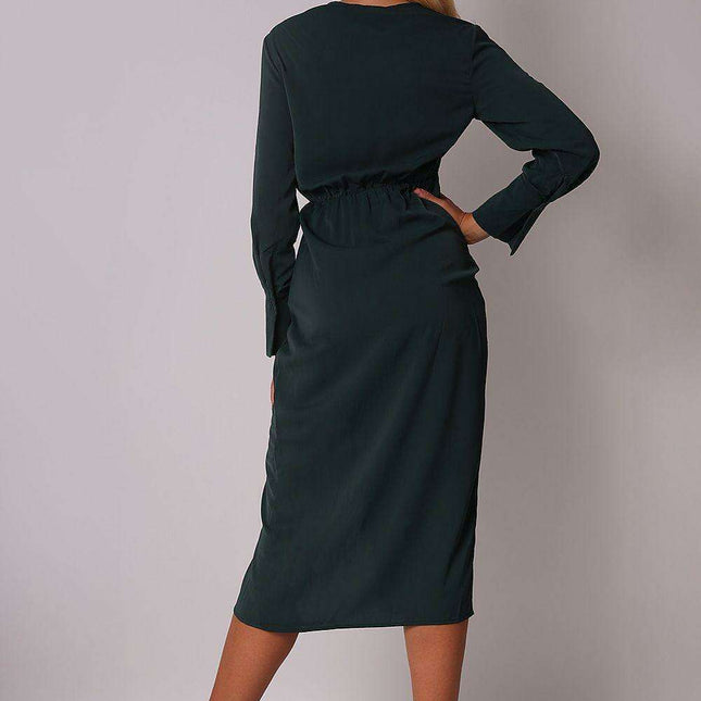 Glamorous Gold-Accented Midi Evening Gown by Ax Paris