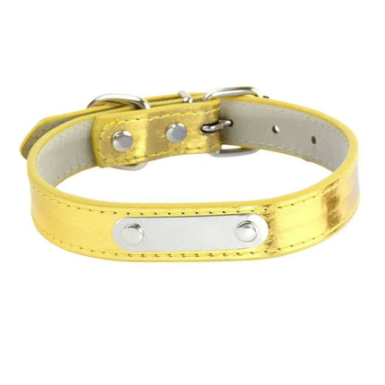 Glamorous Personalized Engraved Leather Dog Collar with Sparkling Accents