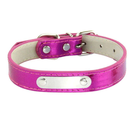 Glamorous Personalized Engraved Leather Dog Collar with Sparkling Accents