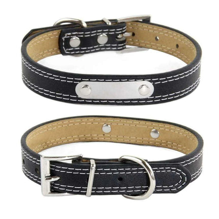 Glamorous Personalized Engraved Leather Dog Collar with Sparkling Accents