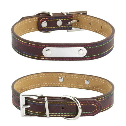 Glamorous Personalized Engraved Leather Dog Collar with Sparkling Accents
