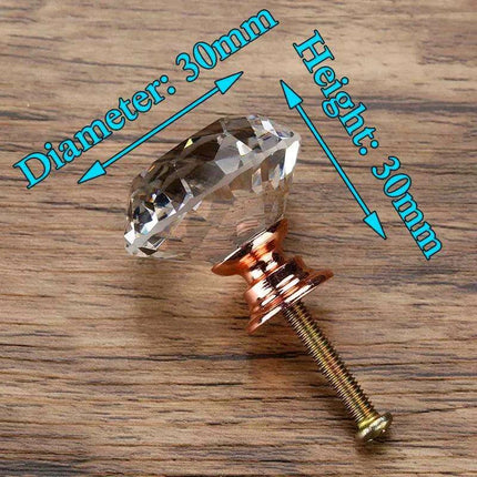 Glamorous Rainbow Crystal Glass Cabinet Knobs for Elegant Home Styling - Très Elite