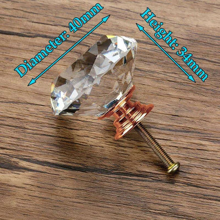 Glamorous Rainbow Crystal Glass Cabinet Knobs for Elegant Home Styling..