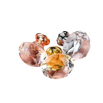 Glamorous Rainbow Crystal Glass Cabinet Knobs for Elegant Home Styling - Très Elite