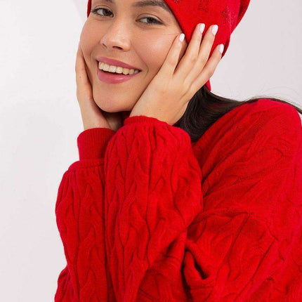 Glamorous Rhinestone-Embellished Cashmere Winter Beanie Hat - Très Elite