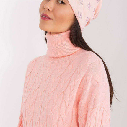 Glamorous Rhinestone-Embellished Cashmere Winter Beanie Hat - Très Elite