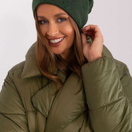 Glamorous Rhinestone-Embellished Cashmere Winter Beanie Hat - Très Elite