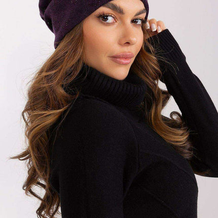 Glamorous Rhinestone-Embellished Cashmere Winter Beanie Hat - Très Elite