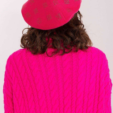 Glamorous Rhinestone-Embellished Knit Beret - Très Elite