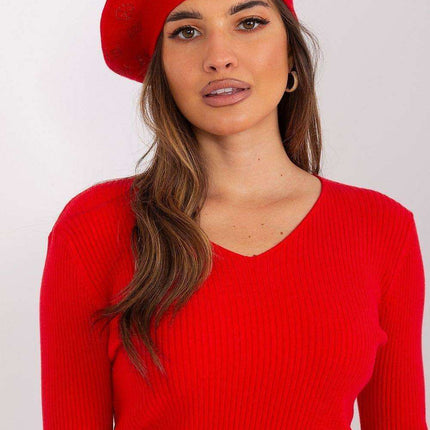 Glamorous Rhinestone-Embellished Knit Beret - Très Elite