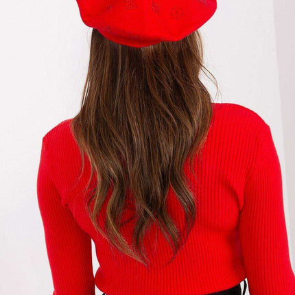 Glamorous Rhinestone-Embellished Knit Beret - Très Elite