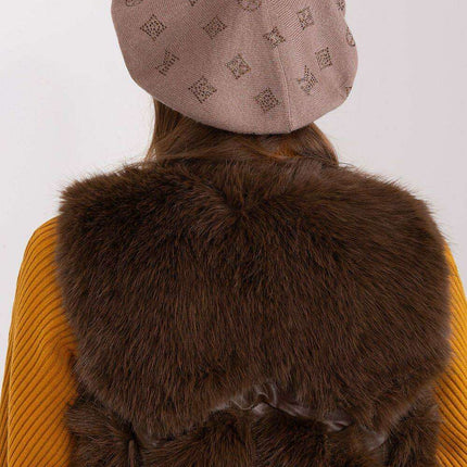 Glamorous Rhinestone-Embellished Knit Beret - Très Elite