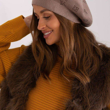 Glamorous Rhinestone-Embellished Knit Beret - Très Elite