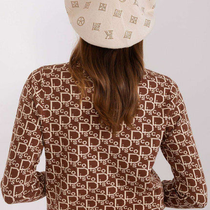 Glamorous Rhinestone-Embellished Knit Beret - Très Elite