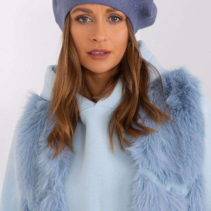 Glamorous Rhinestone-Embellished Knit Beret - Très Elite