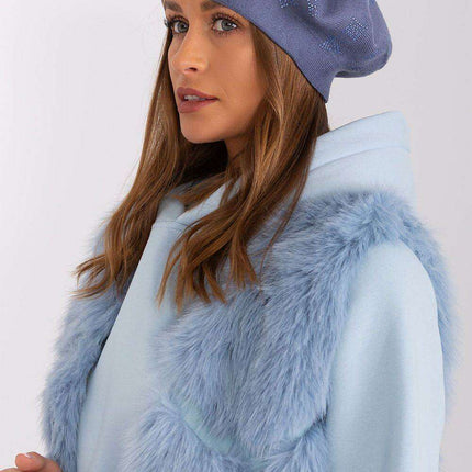 Glamorous Rhinestone-Embellished Knit Beret - Très Elite
