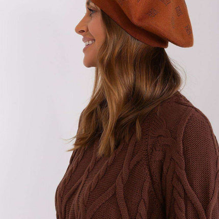 Glamorous Rhinestone-Embellished Knit Beret - Très Elite