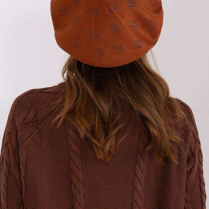 Glamorous Rhinestone-Embellished Knit Beret - Très Elite
