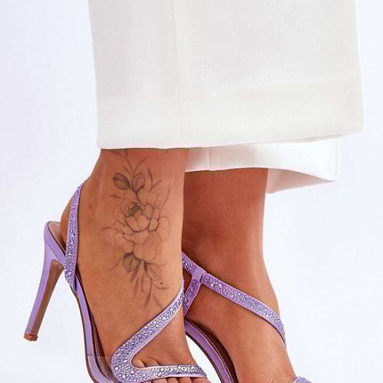 Glamorous Rhinestone-Embellished Stiletto Sandals - Très Elite