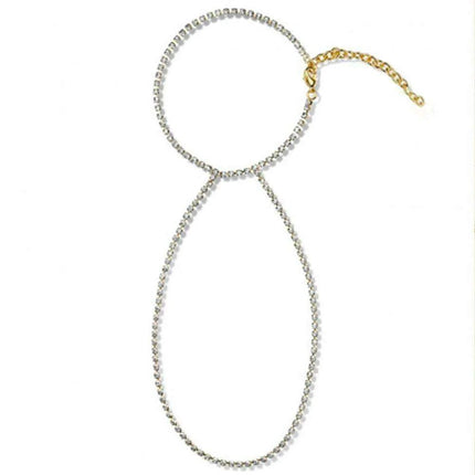 Glamorous Rhinestone High Heel Ankle Bracelet for Fashion-Forward Women - Très Elite