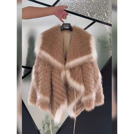 Glamorous Sequin-Accented Faux Fur Coat | Chic Winter Fashion Essential - Très Elite