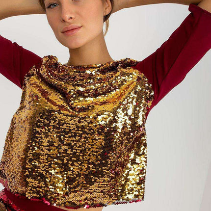 Glamorous Sequin-Detail Blouse - Très Elite