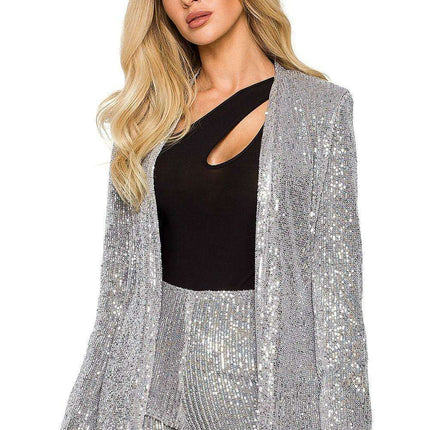 Glamorous Sequin-Embellished Evening Jacket - Très Elite