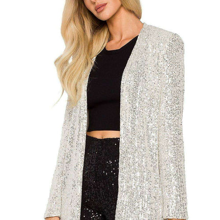 Glamorous Sequin-Embellished Evening Jacket - Très Elite