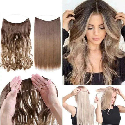Glamorous Transformation: Discover the Magic of Invisible Wire Hair Extensions - Très Elite